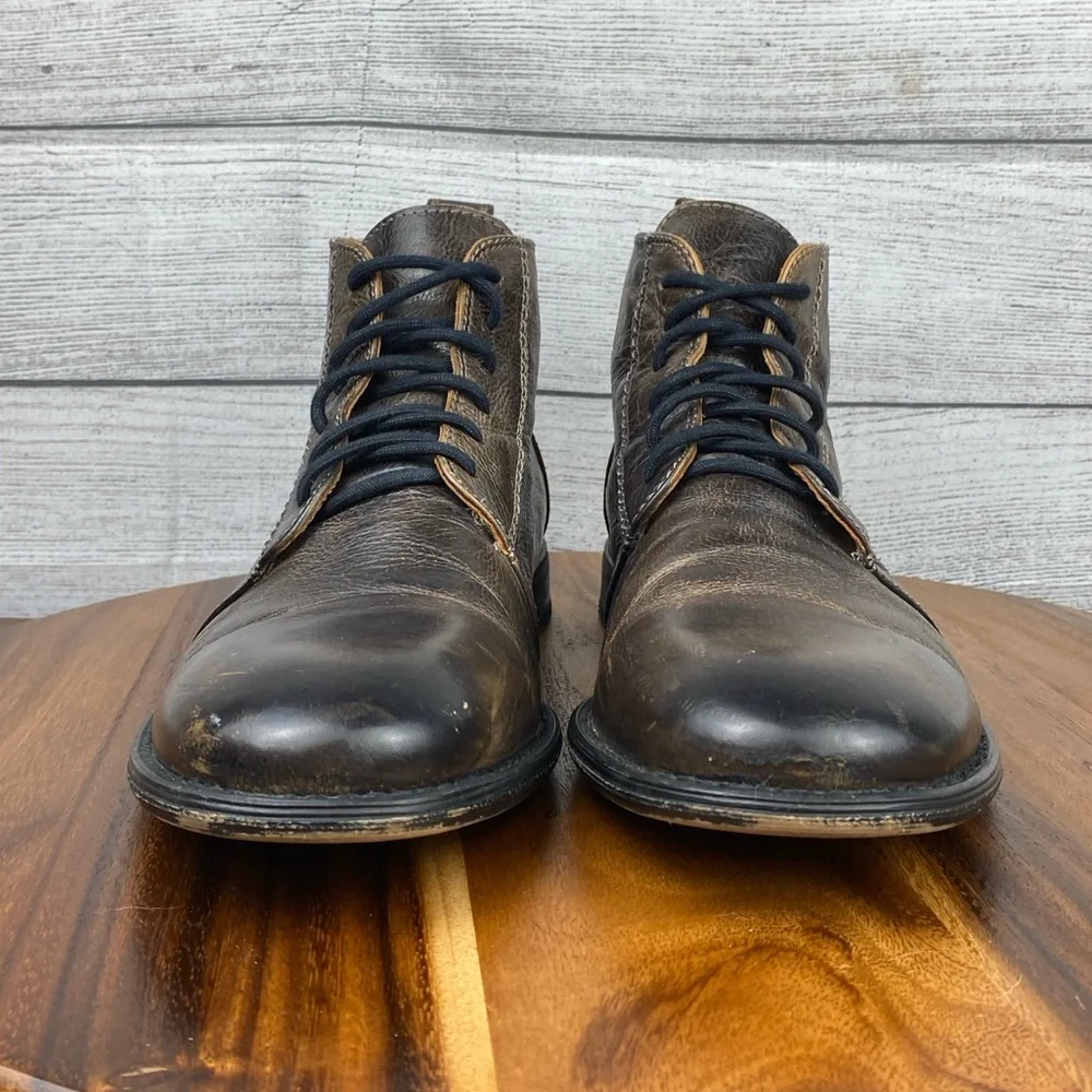 Bed Stu Louis Rustic Distressed Lace Up Leather Ankle Dress Boot Men’s Size 9.5